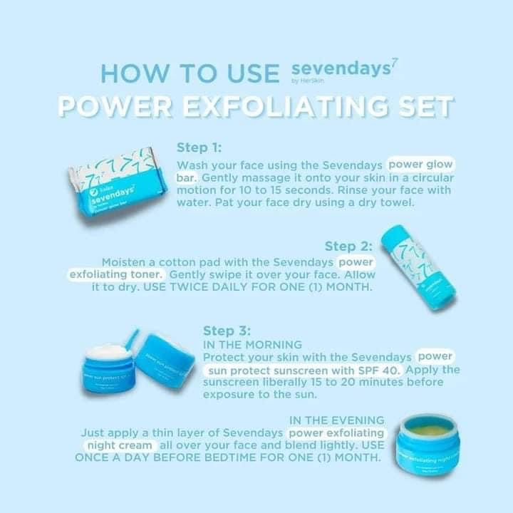 Her Skin Seven Days Power Exfoliating Set - La Belleza AU Skin & Wellness