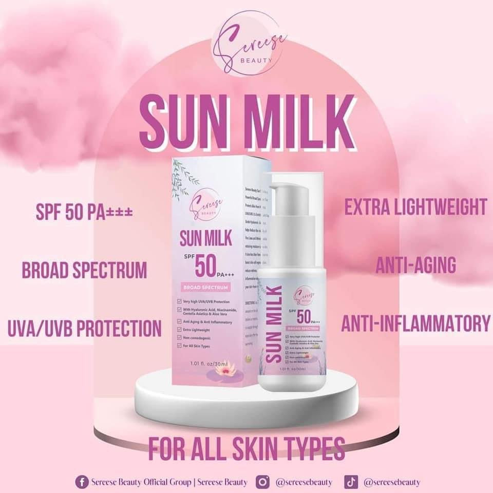 Sereese Beauty Sun Milk SPF 50 PA+++ 30ml - La Belleza AU Skin & Wellness