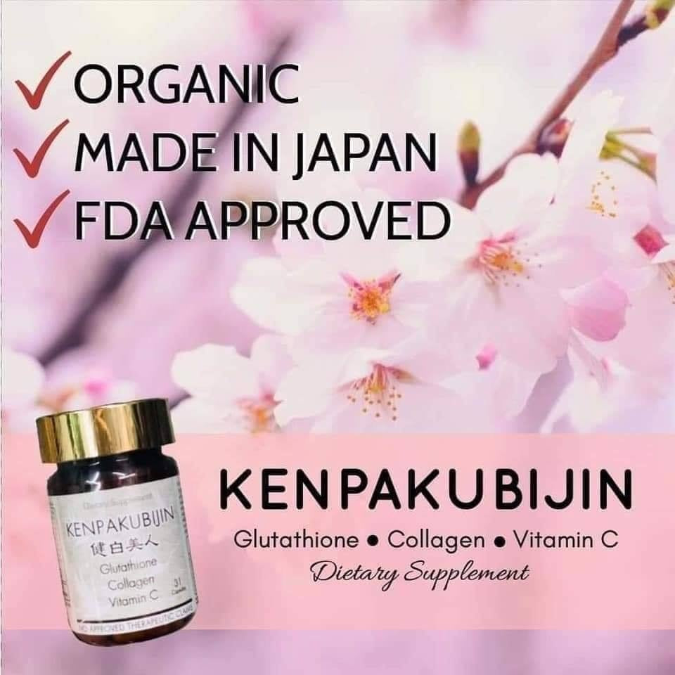 Kenpakubijin Glutathione with Vit C and Collagen 62 capsules - La Belleza AU Skin & Wellness