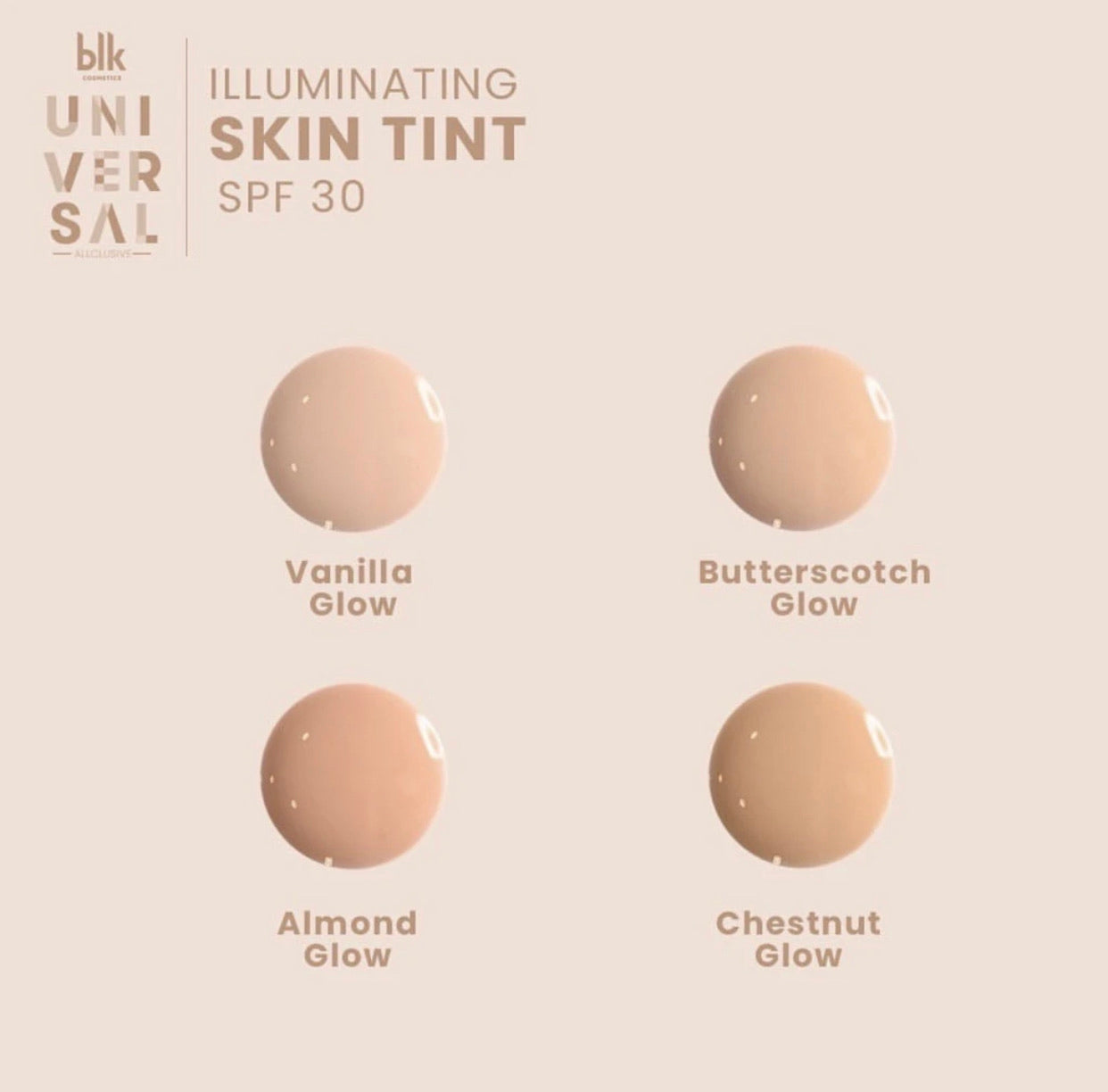 BLK Universal Illuminating Skin Tint Sun Shield SPF30 UVA/UVB - La Belleza AU Skin & Wellness