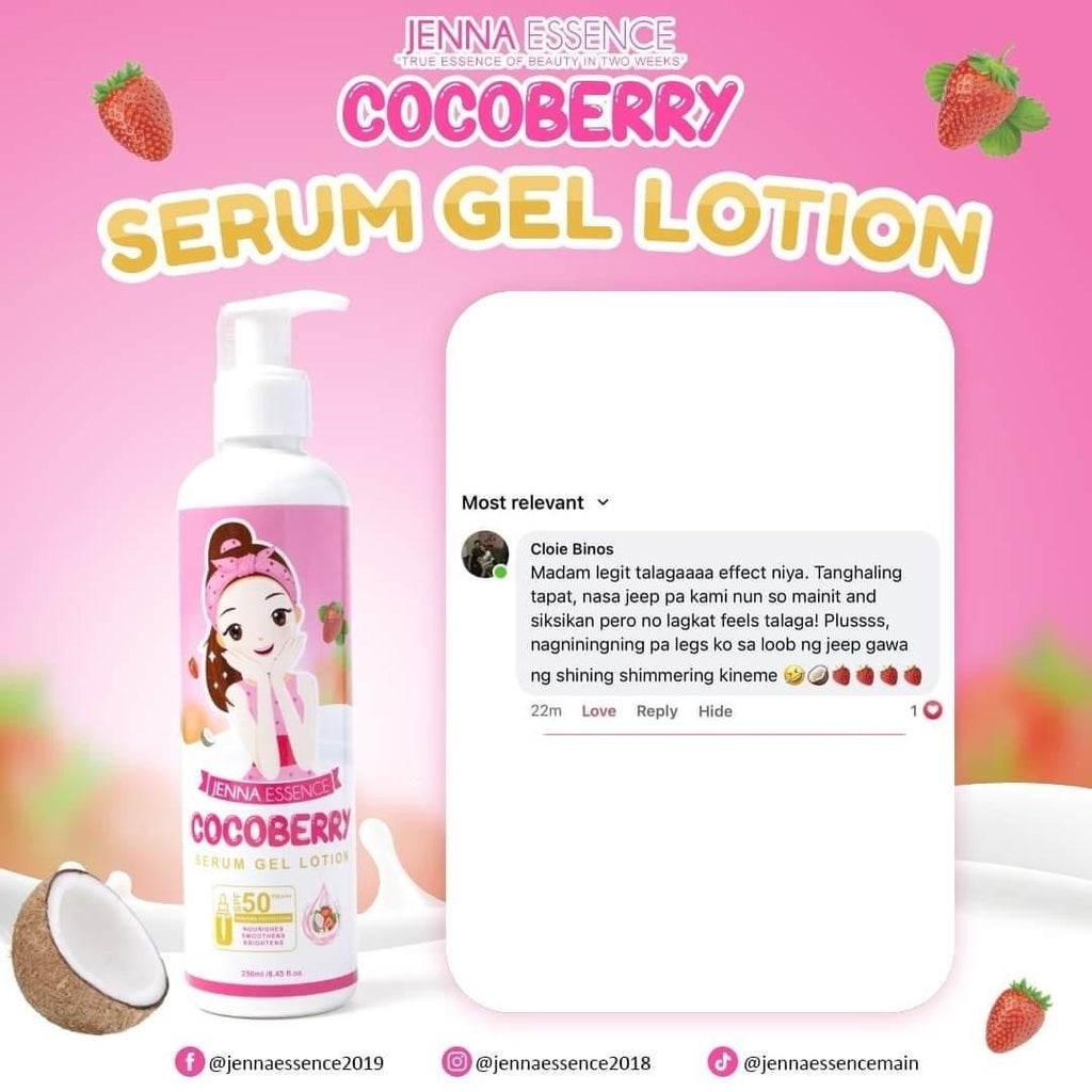 Jenna Essence Cocoberry Serum Lotion Whitening Lotion 250ml - La Belleza AU Skin & Wellness