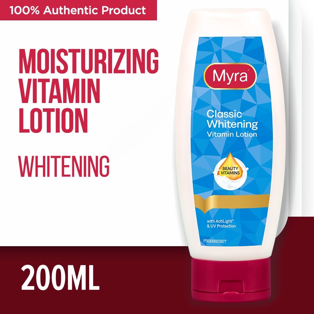 Myra Classic Whitening Vitamin Lotion 200ml - La Belleza AU Skin & Wellness