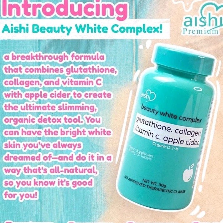 Aishi Beauty White Complex (Slimming + Whitening Apple Cider Tablets) 60caps - La Belleza AU Skin & Wellness