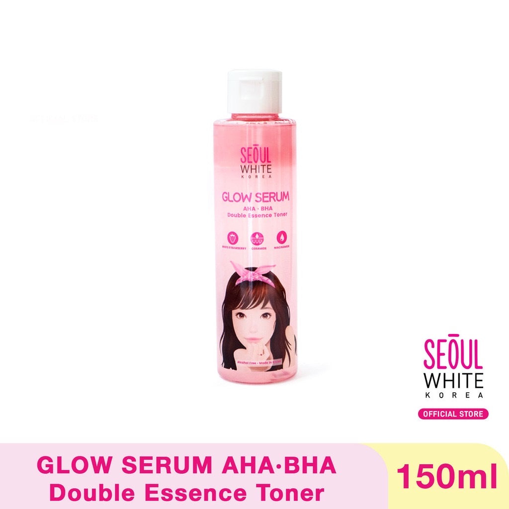 Seoul White Korea Glow Serum AHA BHA Double Essence Toner 150ml - La Belleza AU Skin & Wellness