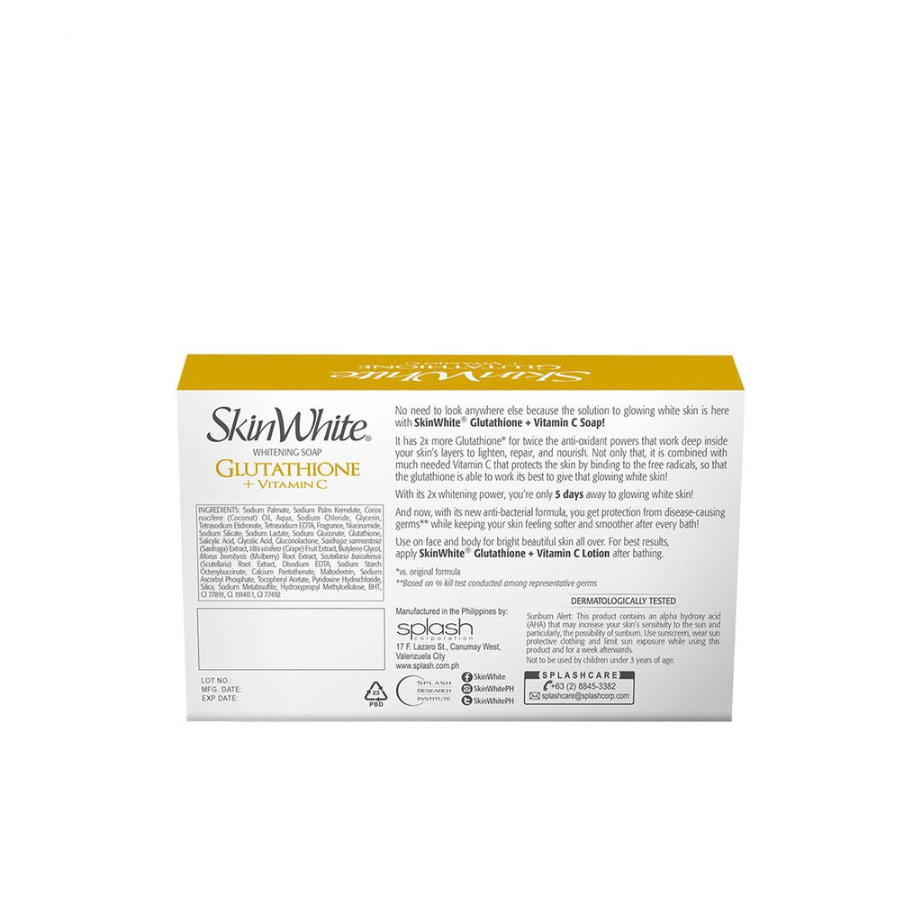 SkinWhite Advanced Power Whitening Gluta+Vit C Soap 90g - La Belleza AU Skin & Wellness