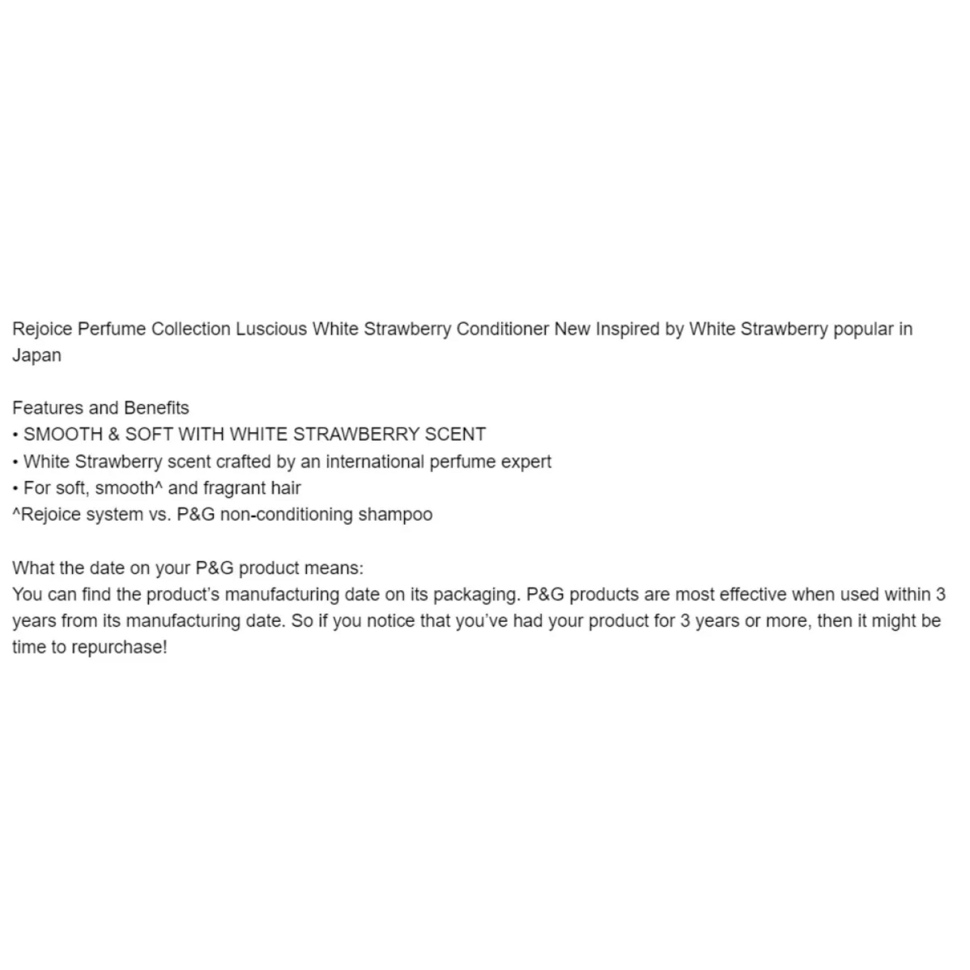 Rejoice Conditioner White Strawberry 320ml - La Belleza AU Skin & Wellness