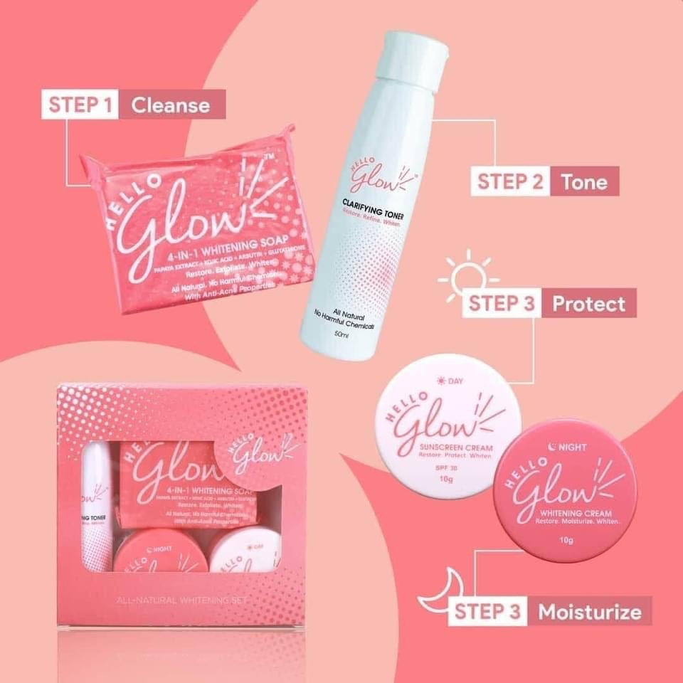 Hello Glow all Natural Whitening Set - La Belleza AU Skin & Wellness