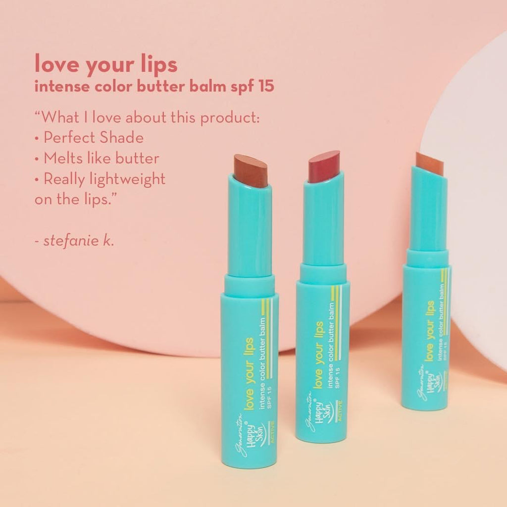 Happy Skin Love Your Lips Intense Color Butter Balm SPF 15 - La Belleza AU Skin & Wellness