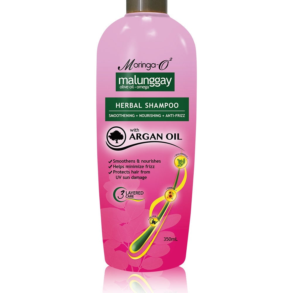 Moringa-O2 Herbal Anti-Frizz Shampoo with Argan Oil 350ml - La Belleza AU Skin & Wellness