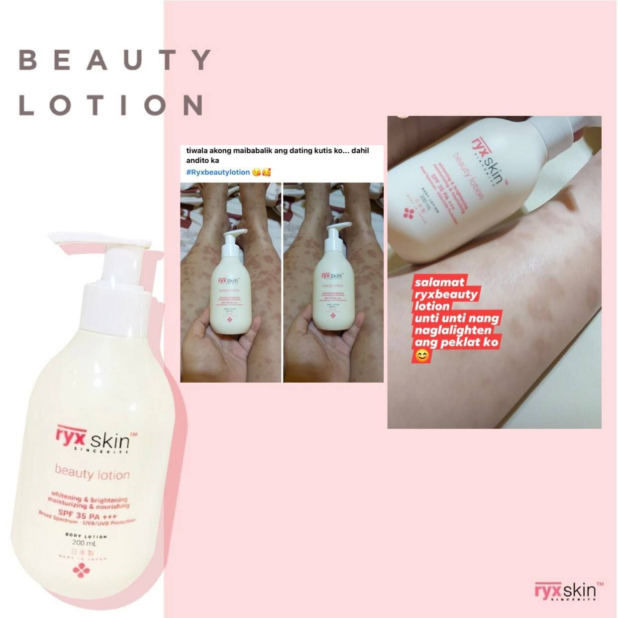 Beauty Lotion 200ml (New Bottle-Matte White) - La Belleza AU Skin & Wellness