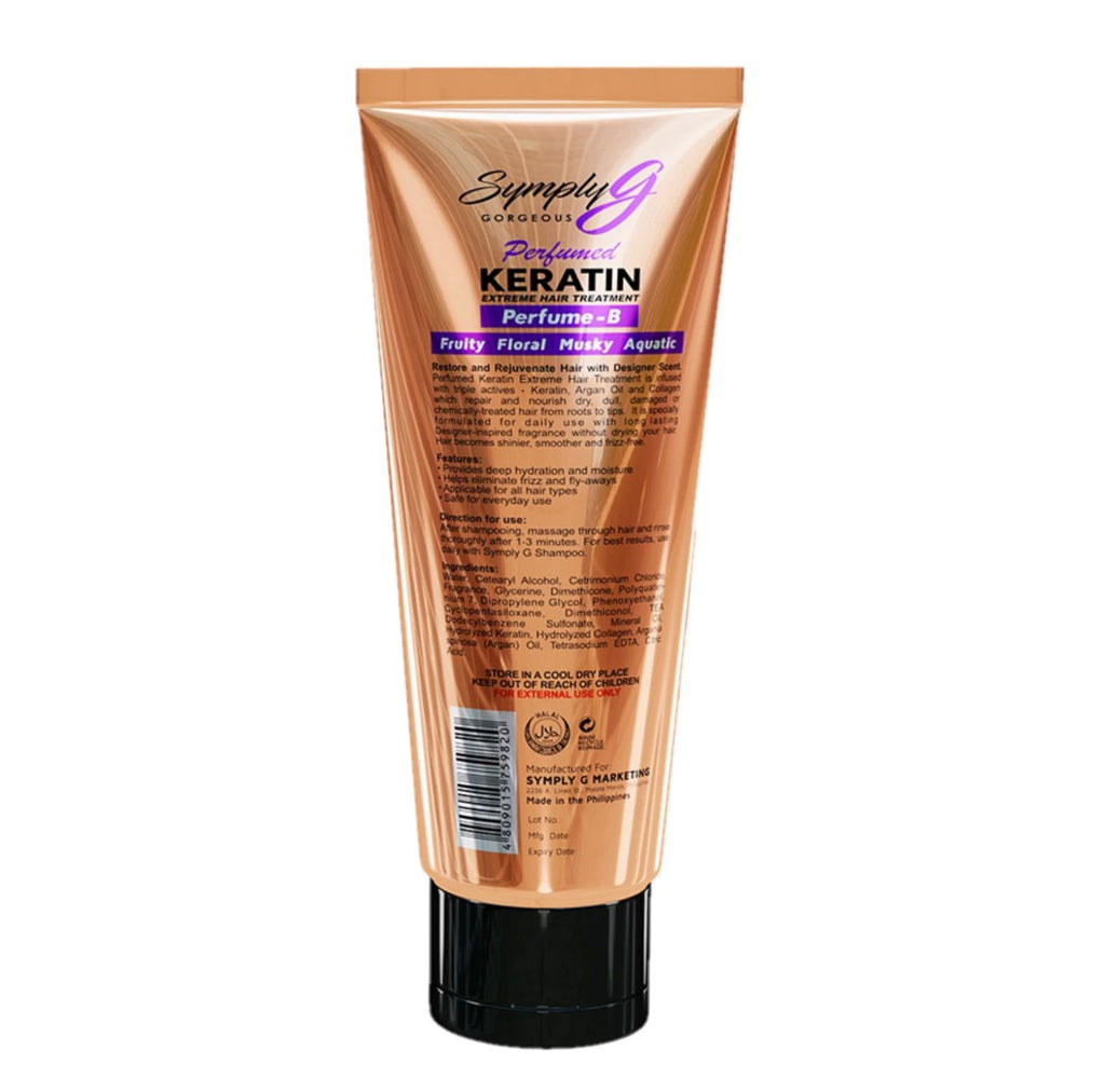 SYMPLY G Perfume B Keratin Extreme Hair Treatment With Argan Oil & Collagen  220ml - La Belleza AU Skin & Wellness