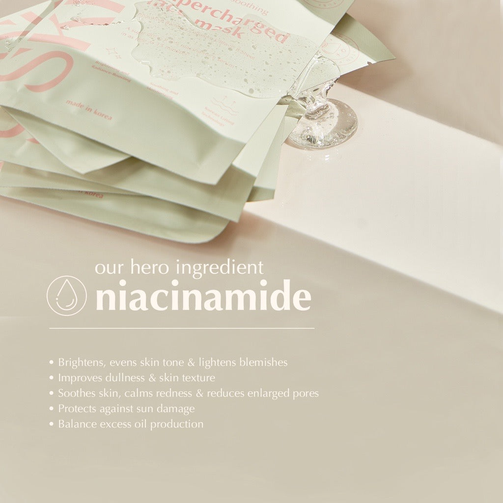 blk skin Brightening & Soothing Supercharged Face Mask +Niacinamide (1 sheet mask) - La Belleza AU Skin & Wellness
