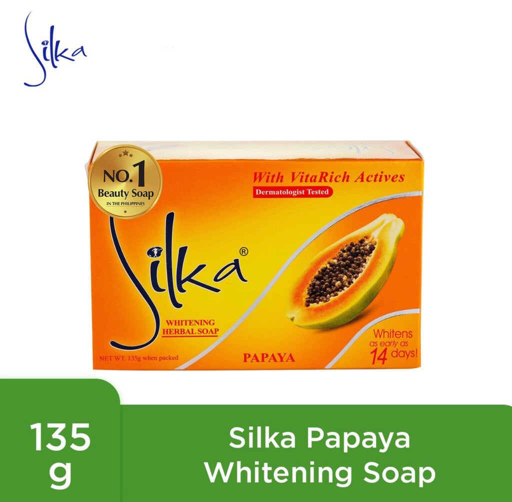 Silka Papaya Whitening Soap 135g - La Belleza AU Skin & Wellness