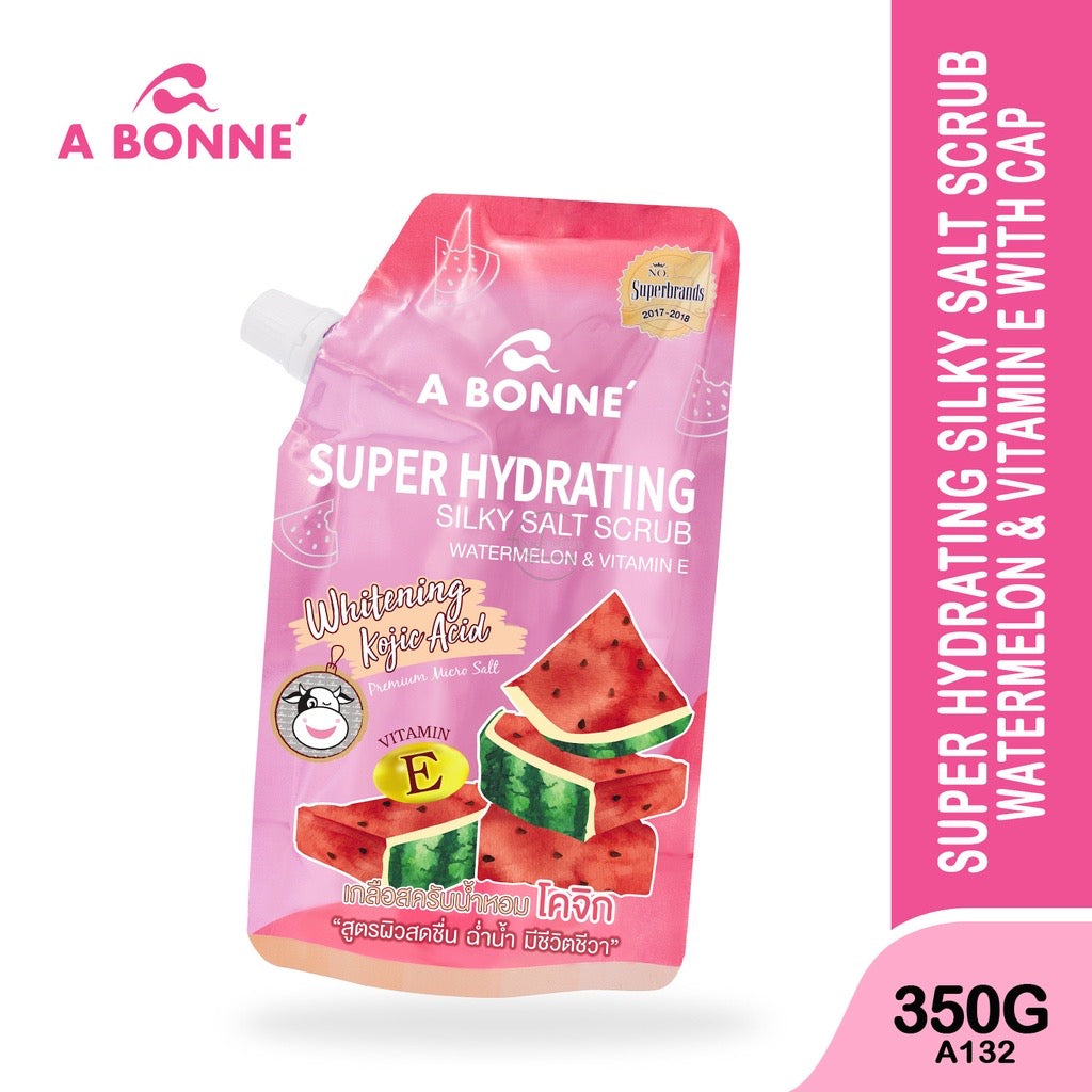Super Hydrating Silky Salt Scrub 350G - Watermelon & Vitamin E - La Belleza AU Skin & Wellness