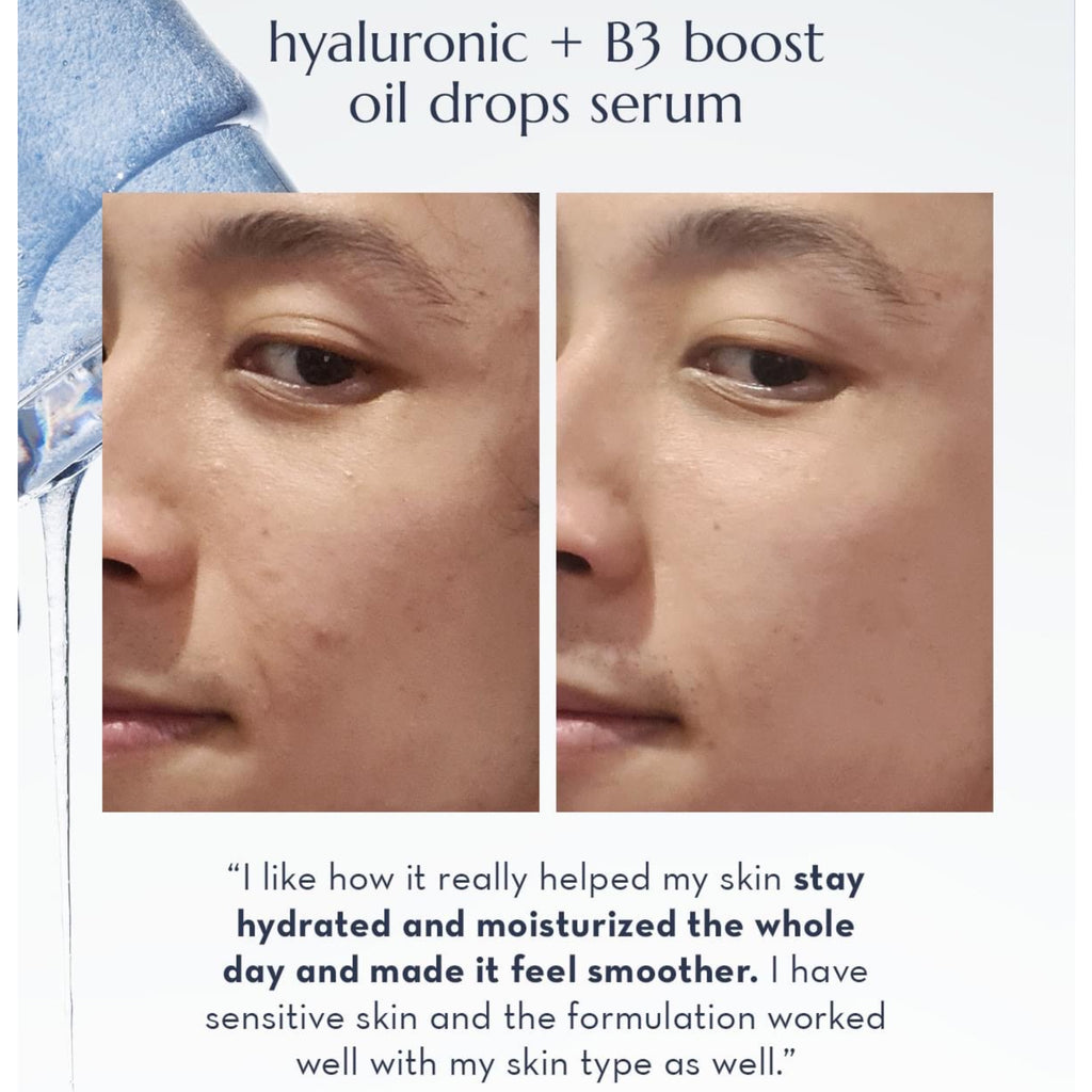 Happy Skin Hyaluronic + B3 Boost Oil Drops Serum 50ml - La Belleza AU Skin & Wellness
