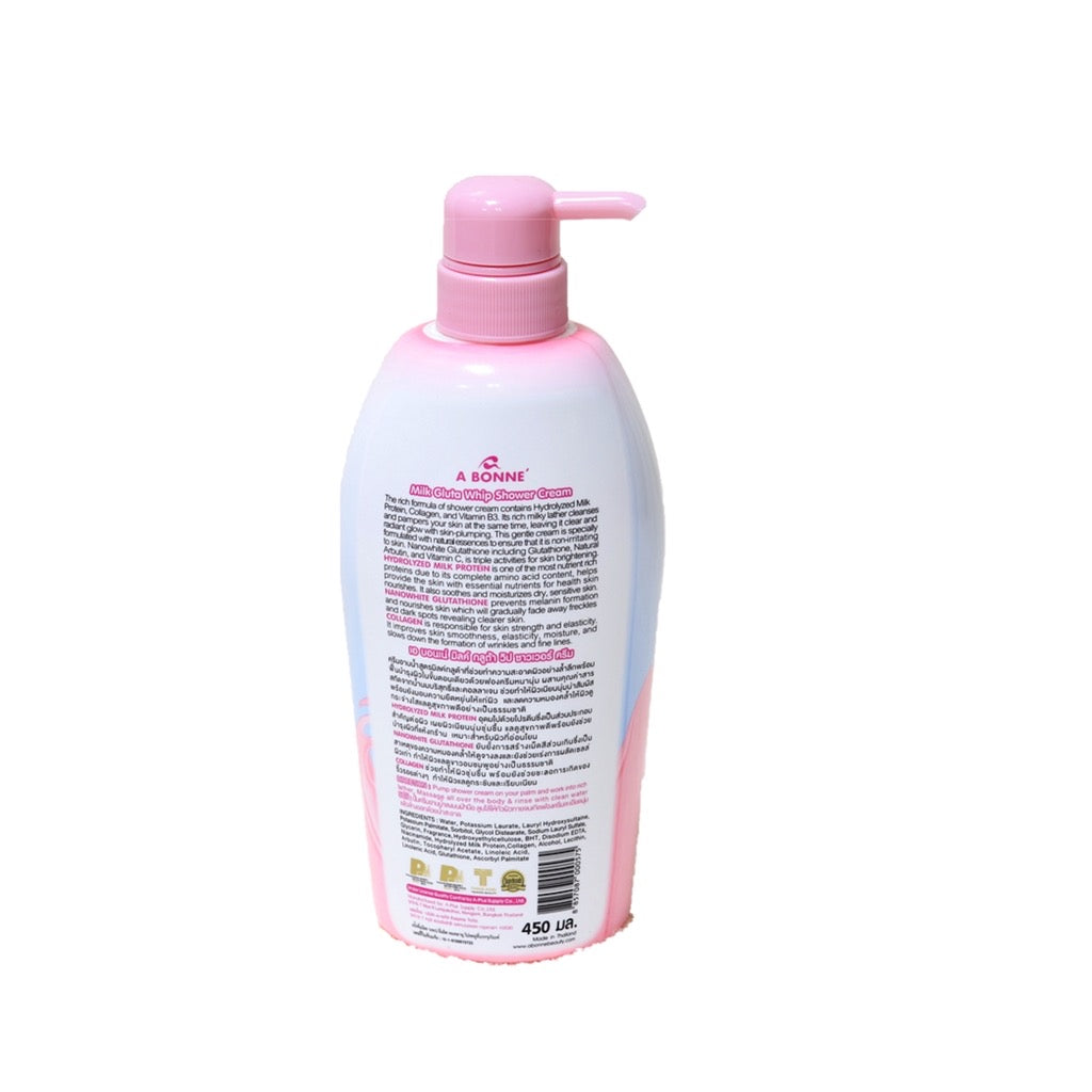 Milk Gluta Whip Shower Cream Pump 450ml - La Belleza AU Skin & Wellness