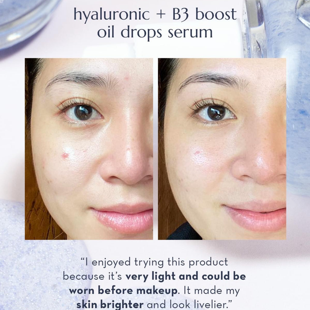 Happy Skin Hyaluronic + B3 Boost Oil Drops Serum 50ml - La Belleza AU Skin & Wellness