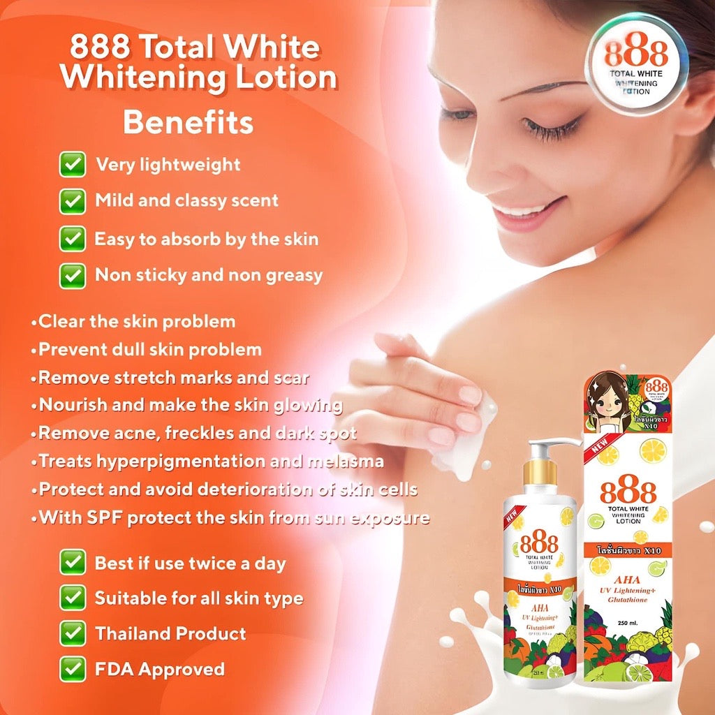 Total White Whitening Lotion 250ml - La Belleza AU Skin & Wellness