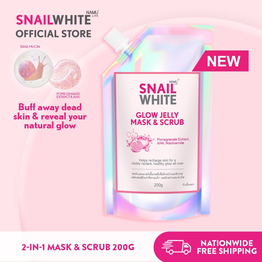 SNAILWHITE Glow Jelly Mask and Scrub 200g - La Belleza AU Skin & Wellness