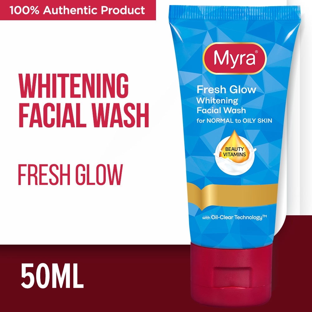 Myra Fresh Glow Whitening Facial Wash 50ml - La Belleza AU Skin & Wellness