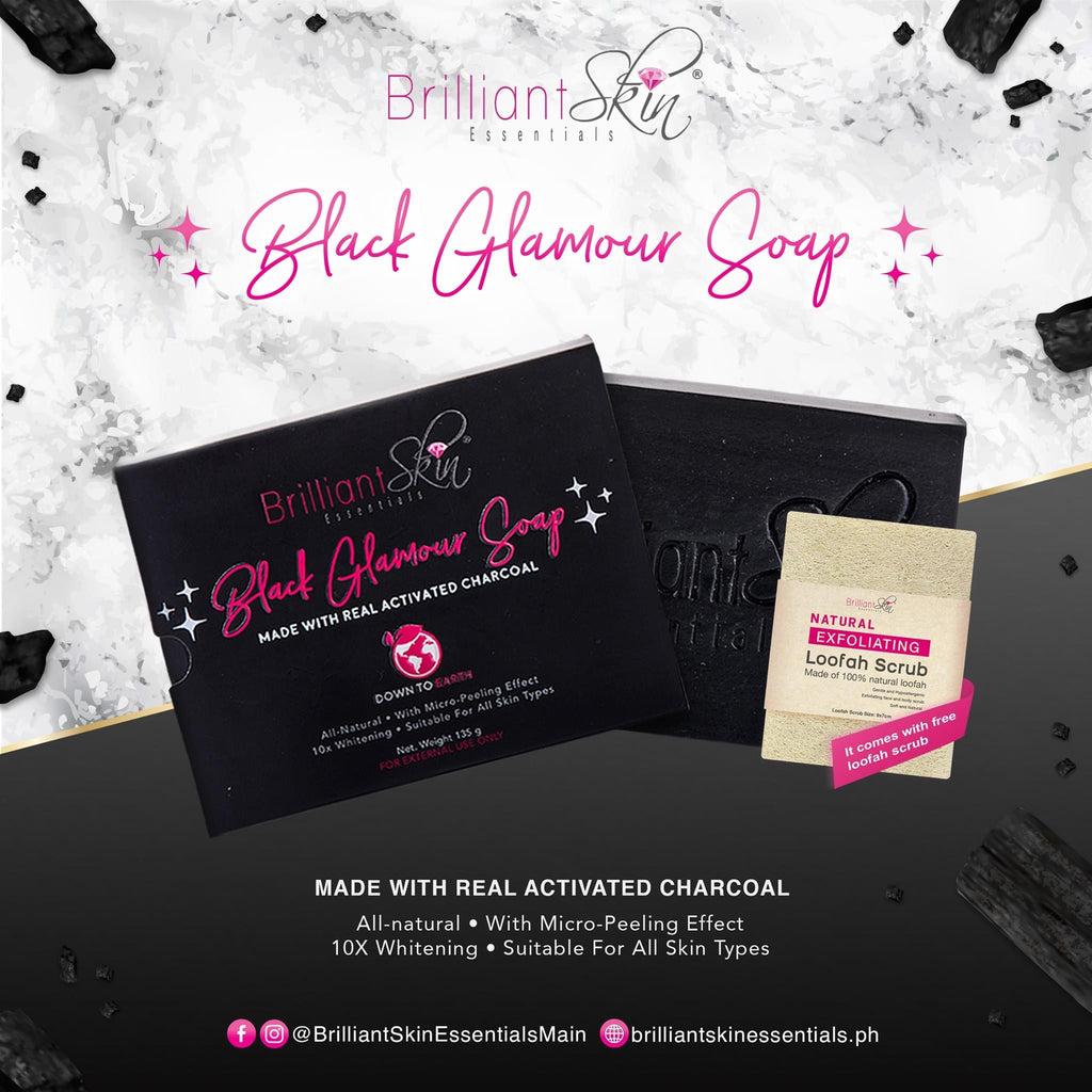 Brilliant Skin Black Glamour Soap + Free Loofah - La Belleza AU Skin & Wellness