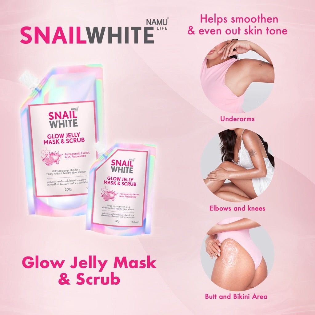 SNAILWHITE Glow Jelly Mask and Scrub 200g - La Belleza AU Skin & Wellness