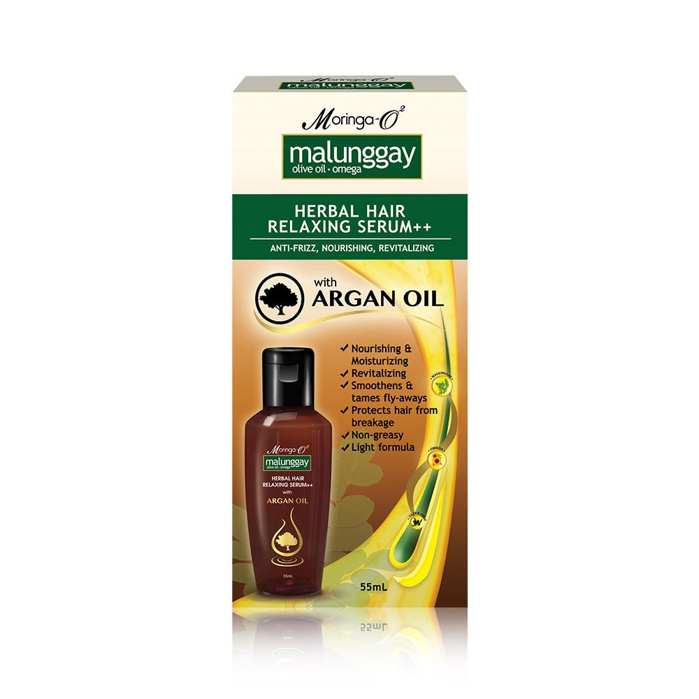 Moringa-O2 Herbal Hair Relaxing Serum with Argan Oil (Leave-on Conditioner) 55ml - La Belleza AU Skin & Wellness