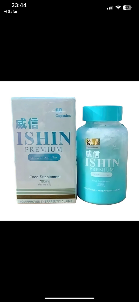 ISHIN Premium Glutathione Plus 700m (60 capsules) - La Belleza AU Skin & Wellness