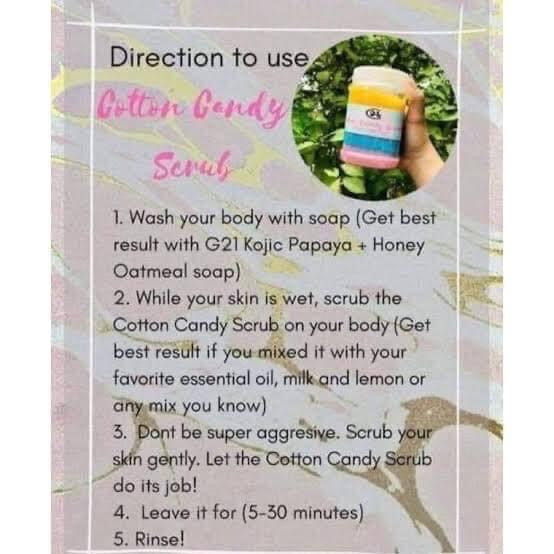 G21 Cotton Candy Scrub 500g - La Belleza AU Skin & Wellness