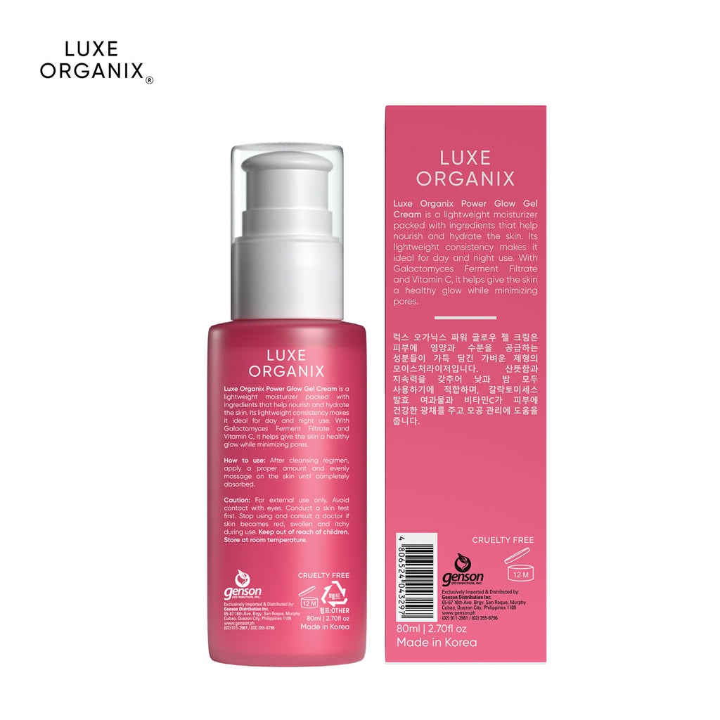 Luxe Organix Power Glow Gel Cream 80ml - La Belleza AU Skin & Wellness