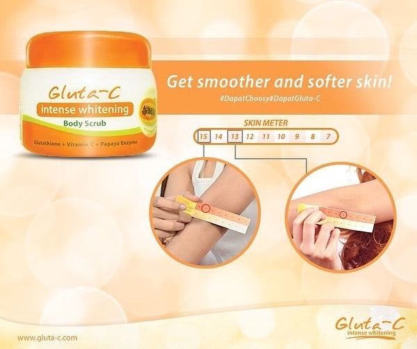 Gluta-C Intense Whitening Body Scrub with Glutathione, Vit C & Papaya 250g - La Belleza AU Skin & Wellness