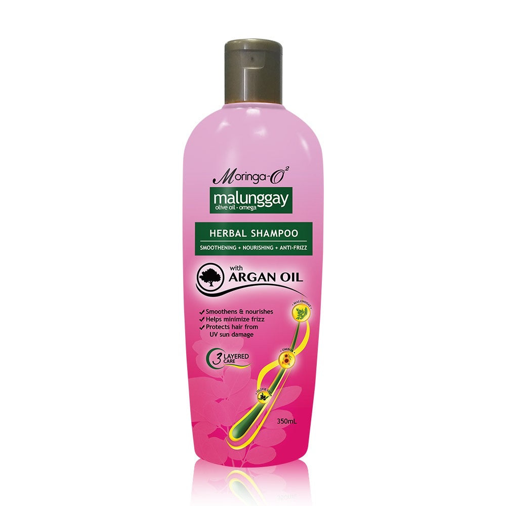 Moringa-O2 Herbal Anti-Frizz Shampoo with Argan Oil 350ml - La Belleza AU Skin & Wellness
