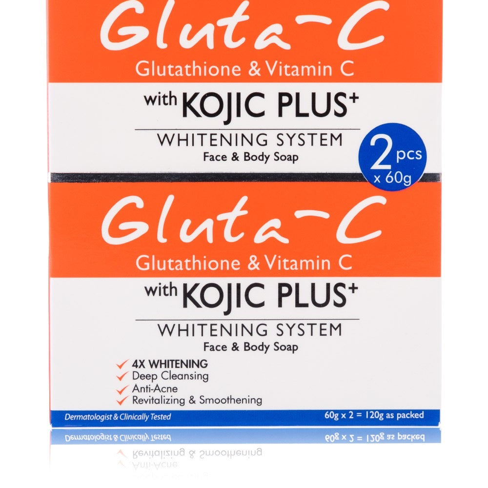 Gluta-C with KOJIC PLUS+ Whitening System Face & Body Soap (60g x2) - La Belleza AU Skin & Wellness