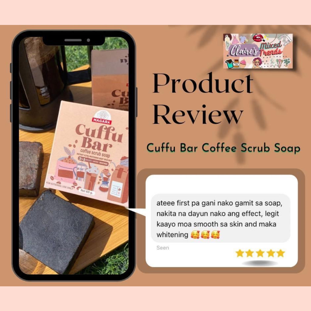 Cuffu Bar Coffee Scrub Soap by Magara - La Belleza AU Skin & Wellness