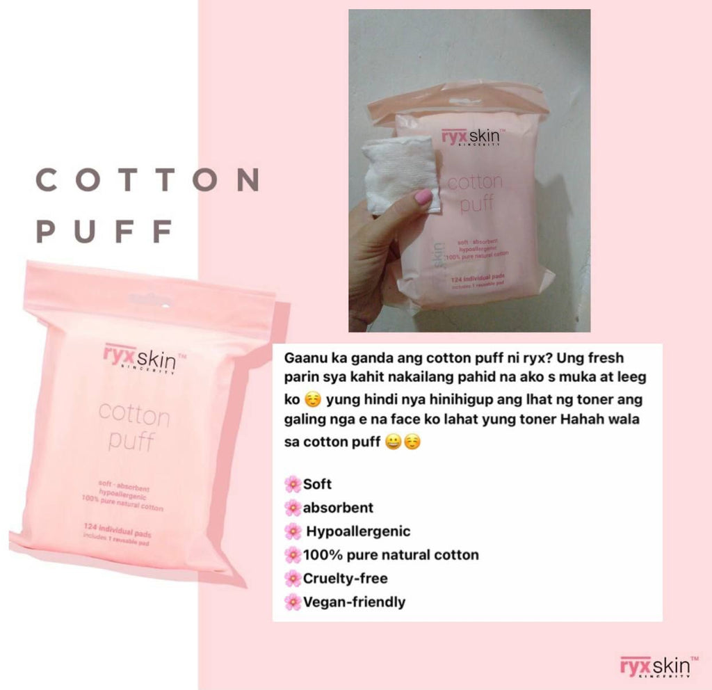 Cotton Puffs (124 pads + 1 reusable pad) - La Belleza AU Skin & Wellness