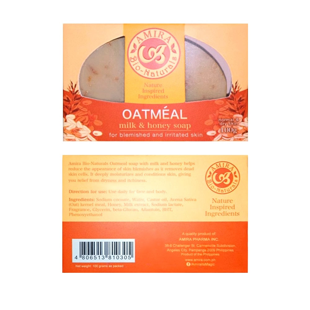 AMIRA Oatmeal Milk Honey Soap 100g - La Belleza AU Skin & Wellness