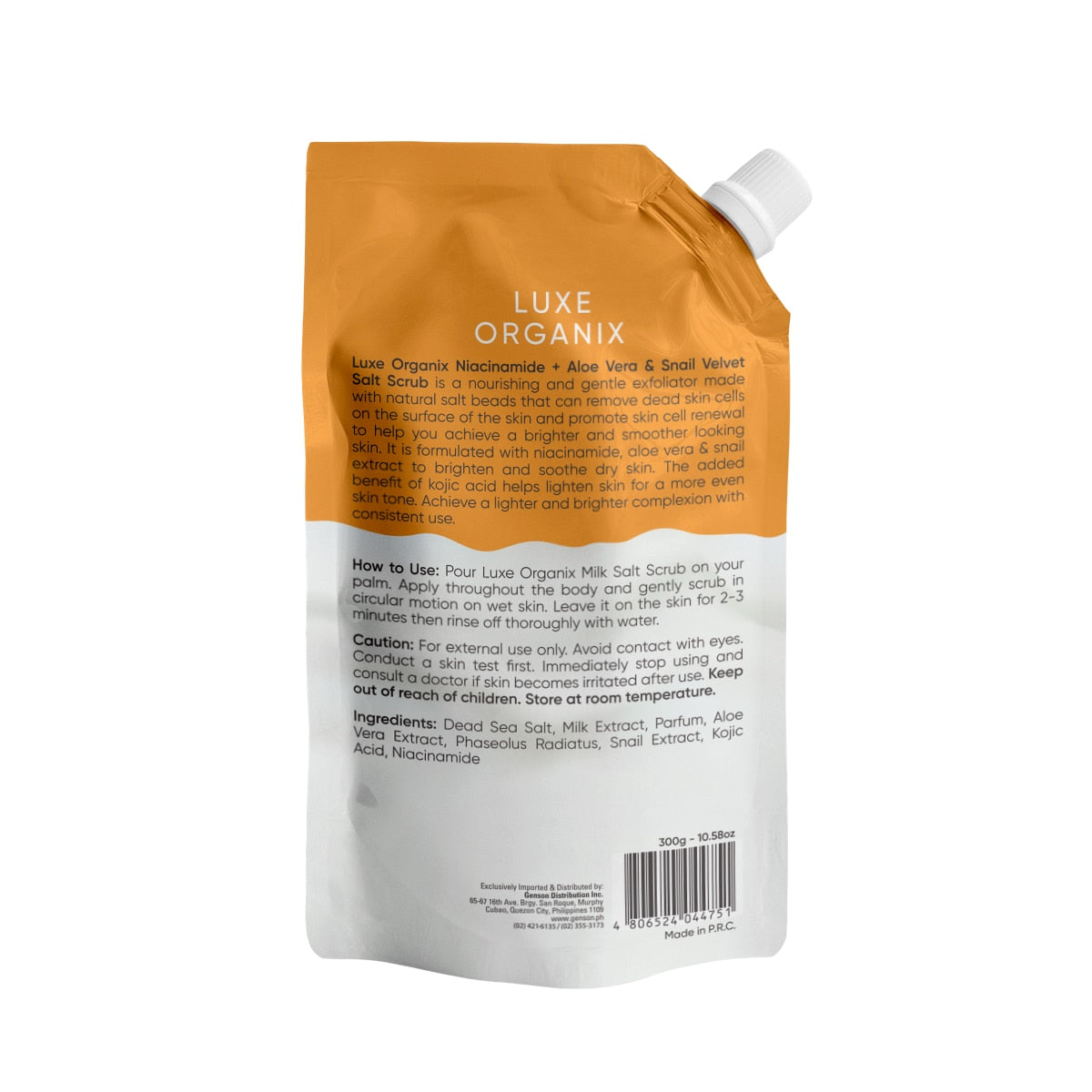 LUXE ORGANIX Aloe and Snail Spa Salt 300g - La Belleza AU Skin & Wellness