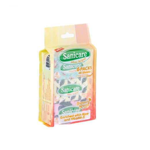 SANICARE Mini Wipes Summer Breeze Scent 6-Packs - La Belleza AU Skin & Wellness