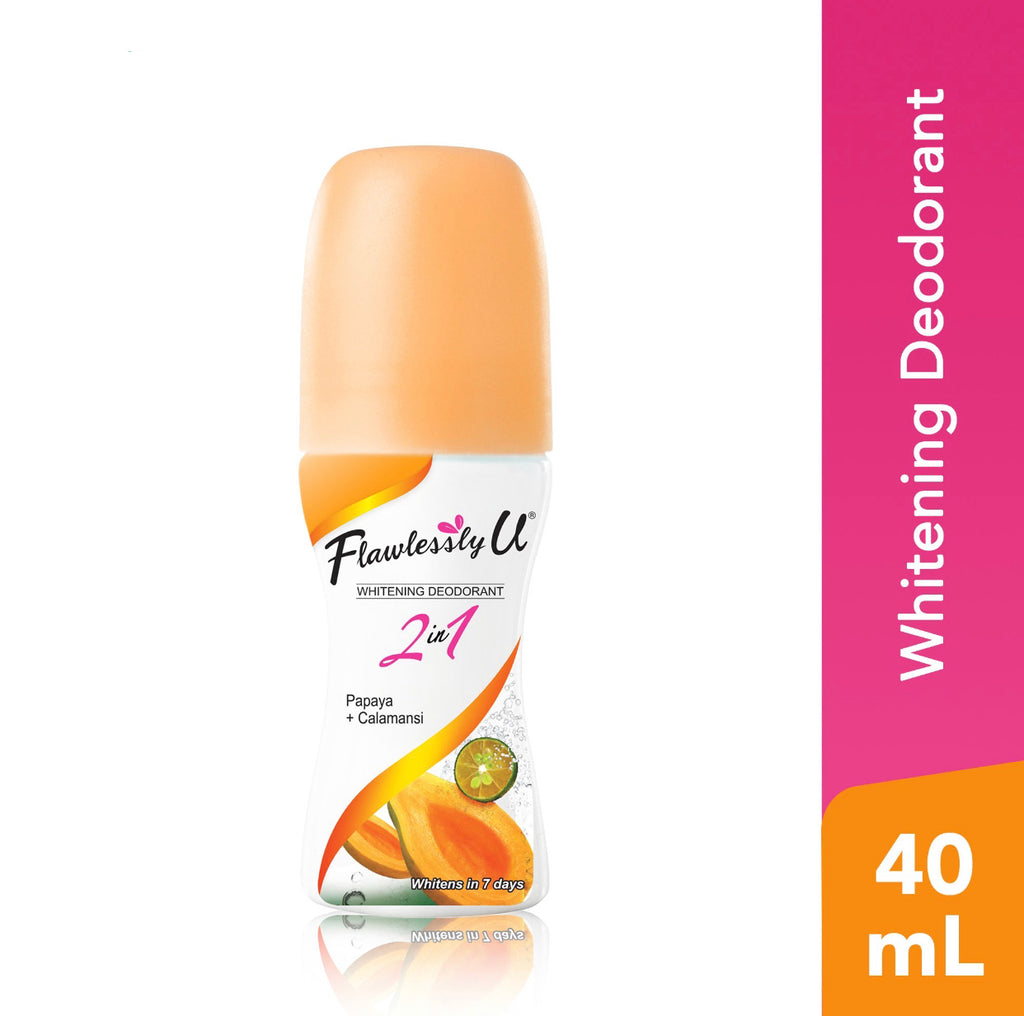 Flawlessly U 2in1 Papaya Calamansi Whitening Deodorant 40ml - La Belleza AU Skin & Wellness
