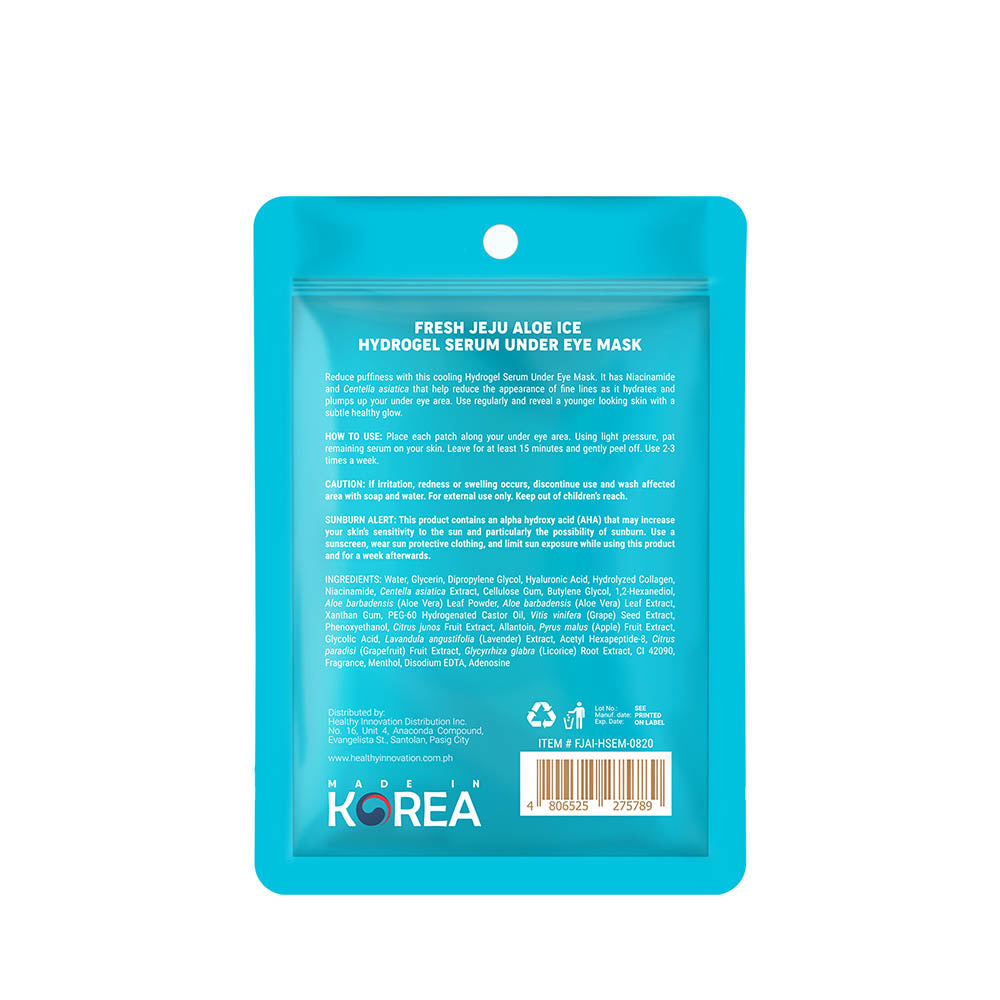 Fresh Skinlab Jeju Aloe Ice Hydrogel Serum Under Eye Mask 1 pair (3g) - La Belleza AU Skin & Wellness