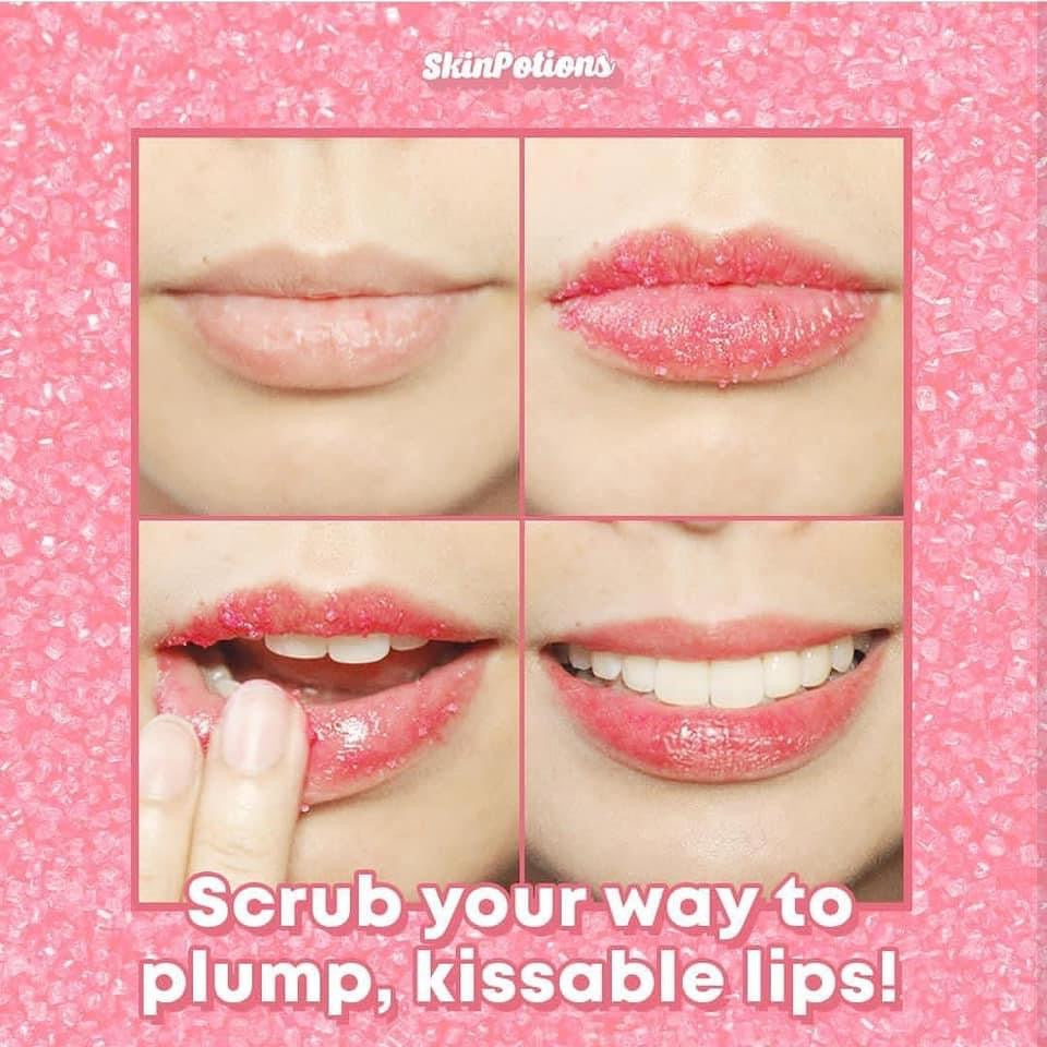 SkinPotions Tinted Lip Scrub - Strawberry Sorbet - La Belleza AU Skin & Wellness