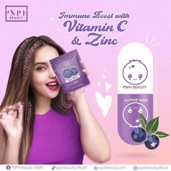 PSPH Immuno Vac + Acai Berry 5000mg Ascorbic Acid + Zinc (60c caps) - La Belleza AU Skin & Wellness