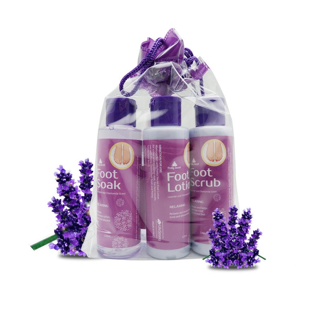 Pretty Secret Lavender and Chamomile Foot Pack with Pumice 4x 120ml - La Belleza AU Skin & Wellness