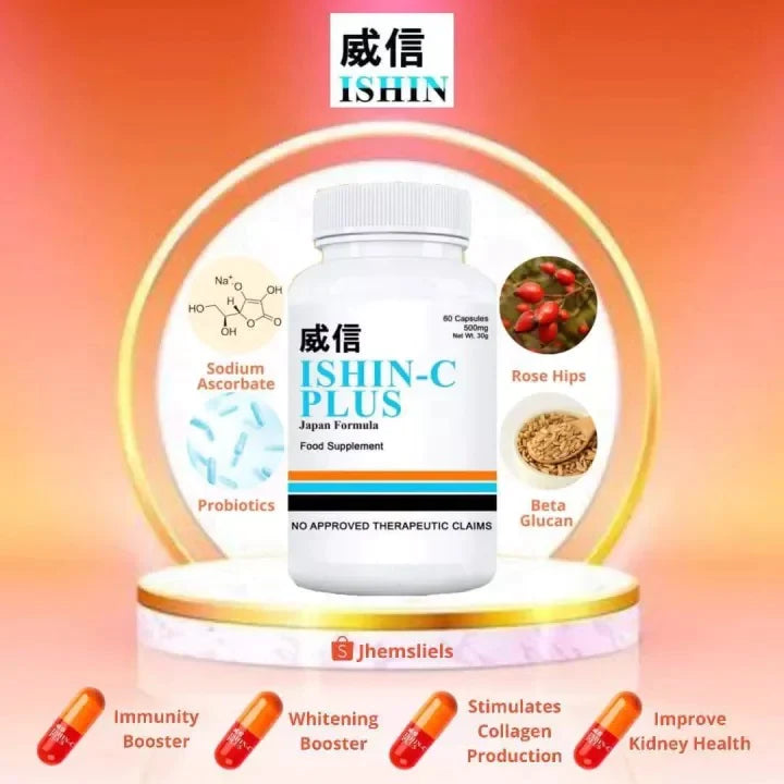 Ishin Japan Ishin-C Plus Vitamin C (60 capsules x 500mg) - La Belleza AU Skin & Wellness