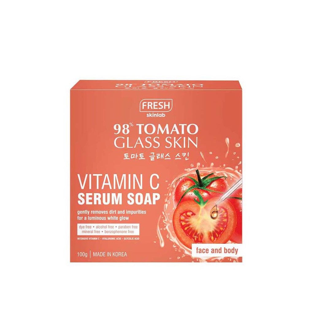 Fresh Skinlab Tomato Glass Skin Vitamin C Serum Soap 100g - La Belleza AU Skin & Wellness