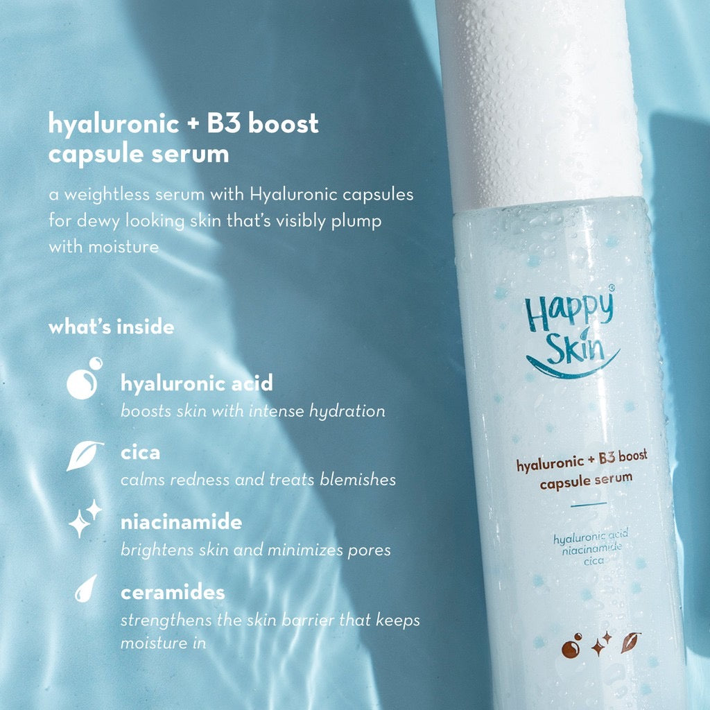 Happy Skin Hyaluronic + B3 Boost Capsule Serum - La Belleza AU Skin & Wellness