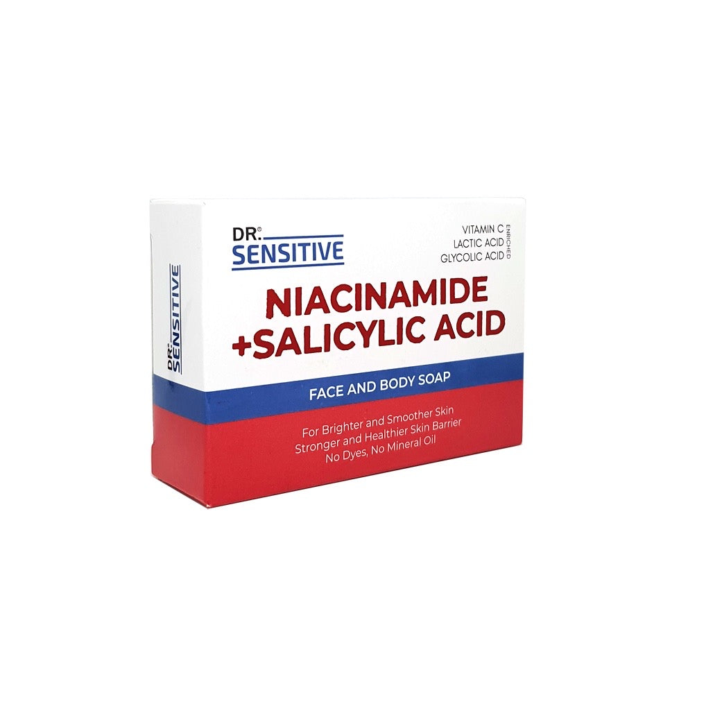 Dr. Sensitive Niacinamide + Salicylic Acid Face and Body Bar Soap 120g - La Belleza AU Skin & Wellness