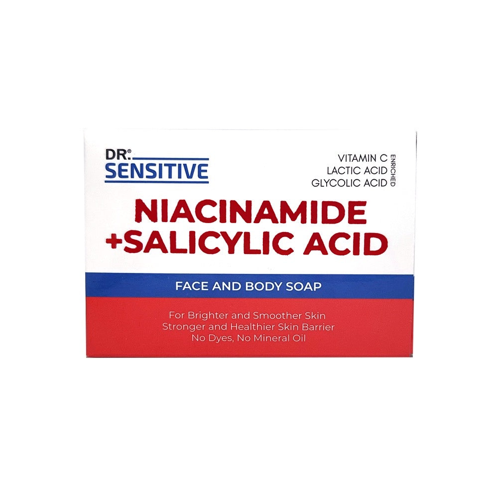 Dr. Sensitive Niacinamide + Salicylic Acid Face and Body Bar Soap 120g - La Belleza AU Skin & Wellness