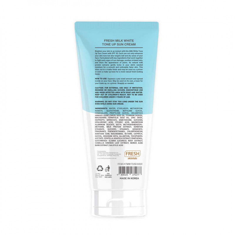 Fresh Skinlab Milk White Tone Up Sun Cream SPF30 50ml - La Belleza AU Skin & Wellness