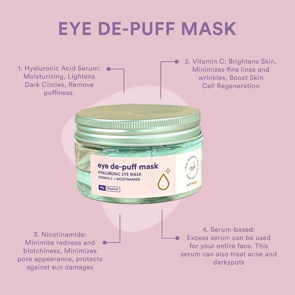 Puff and Bloom Eye De-Puff Mask Hyaluronic Eye Mask - La Belleza AU Skin & Wellness